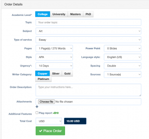order page